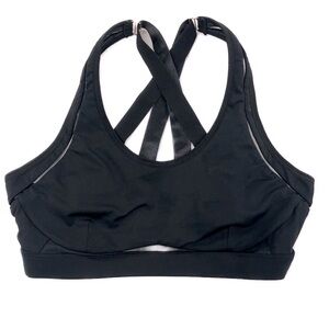 Fabletics Strappy Mesh Sports Bra Sz L